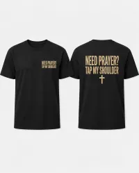 Need Prayer Tap My Shoulder Unisex Tee – Image 7