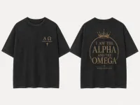 Alpha and Omega Oversized faded t-shirt – Image 2