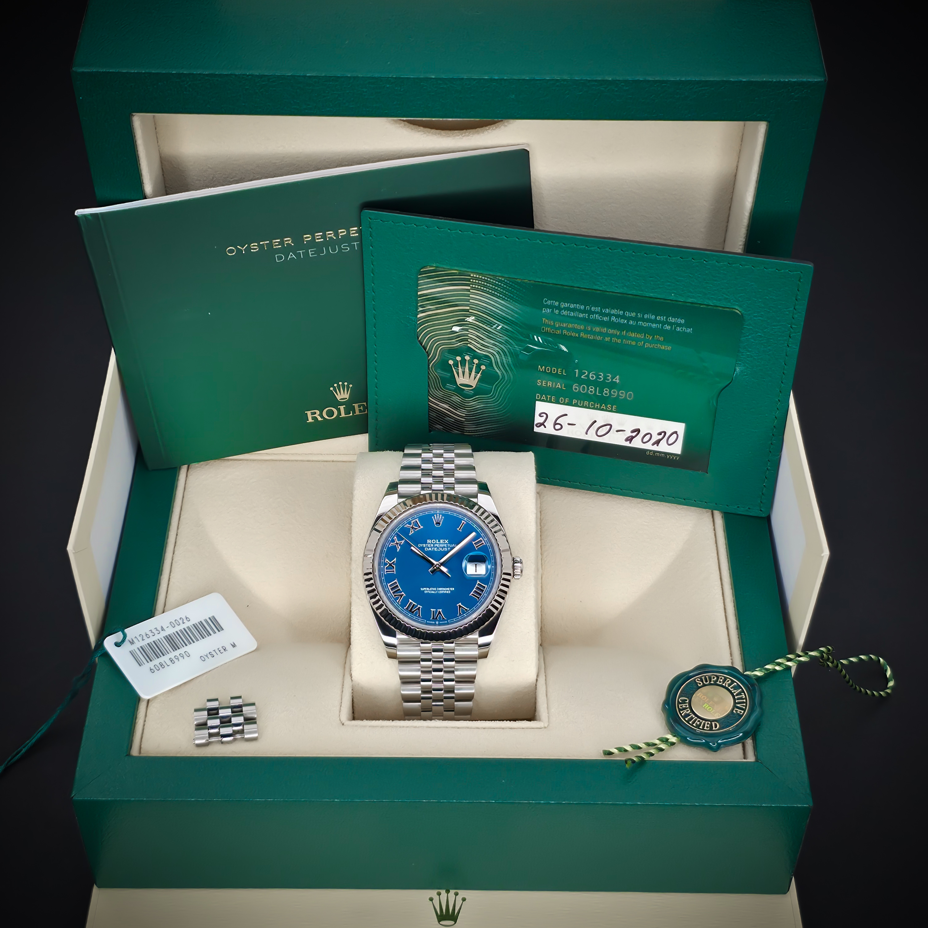 ROLEX DATEJUST 41 | REF. 126334 | 41MM | BLUE DIAL | FULL SET β Image 2
