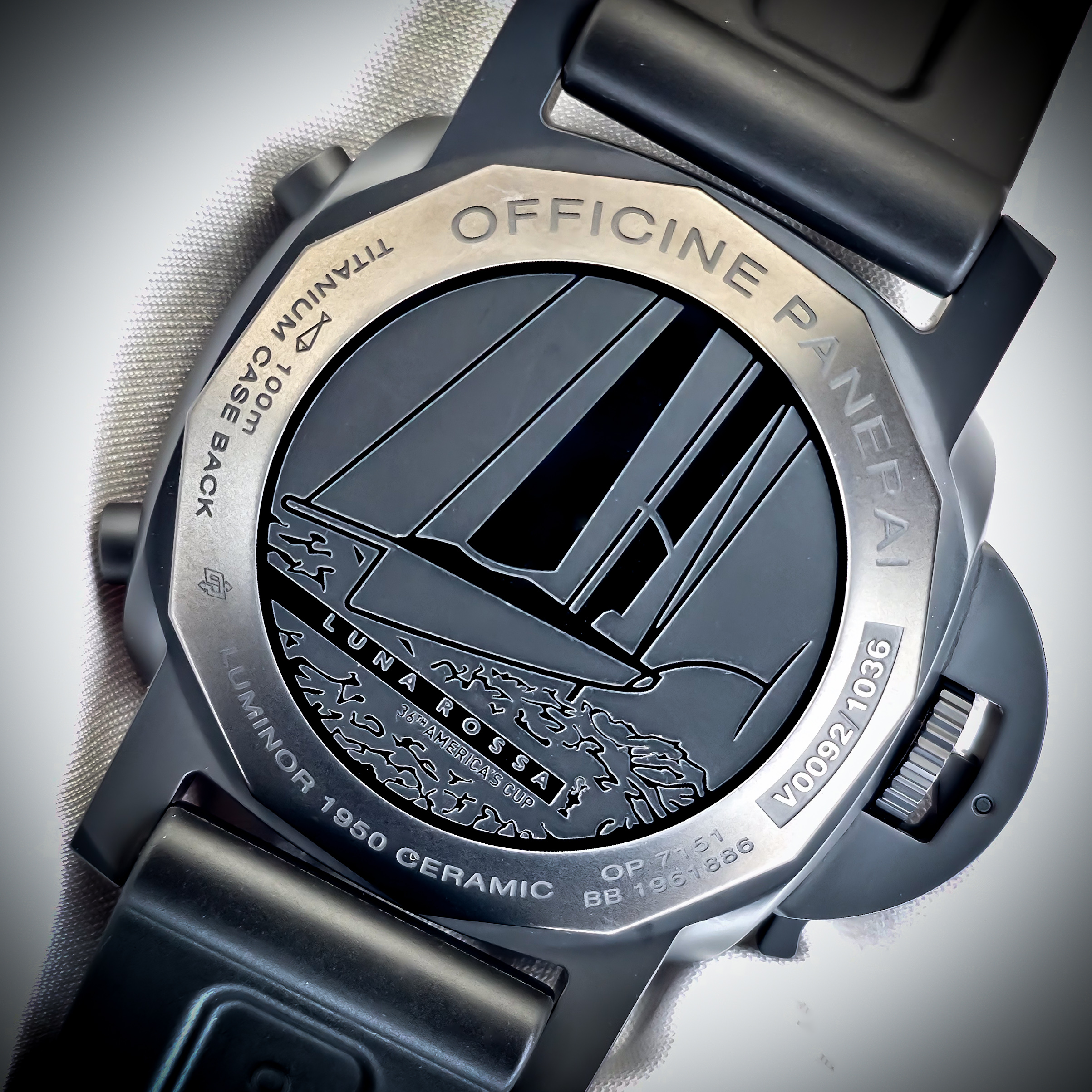 PANERAI LUMINOR LUNA ROSSA CHRONO FLYBACK | REF. PAM01037 | 44MM | GREY DIAL | FULL SET – Image 8
