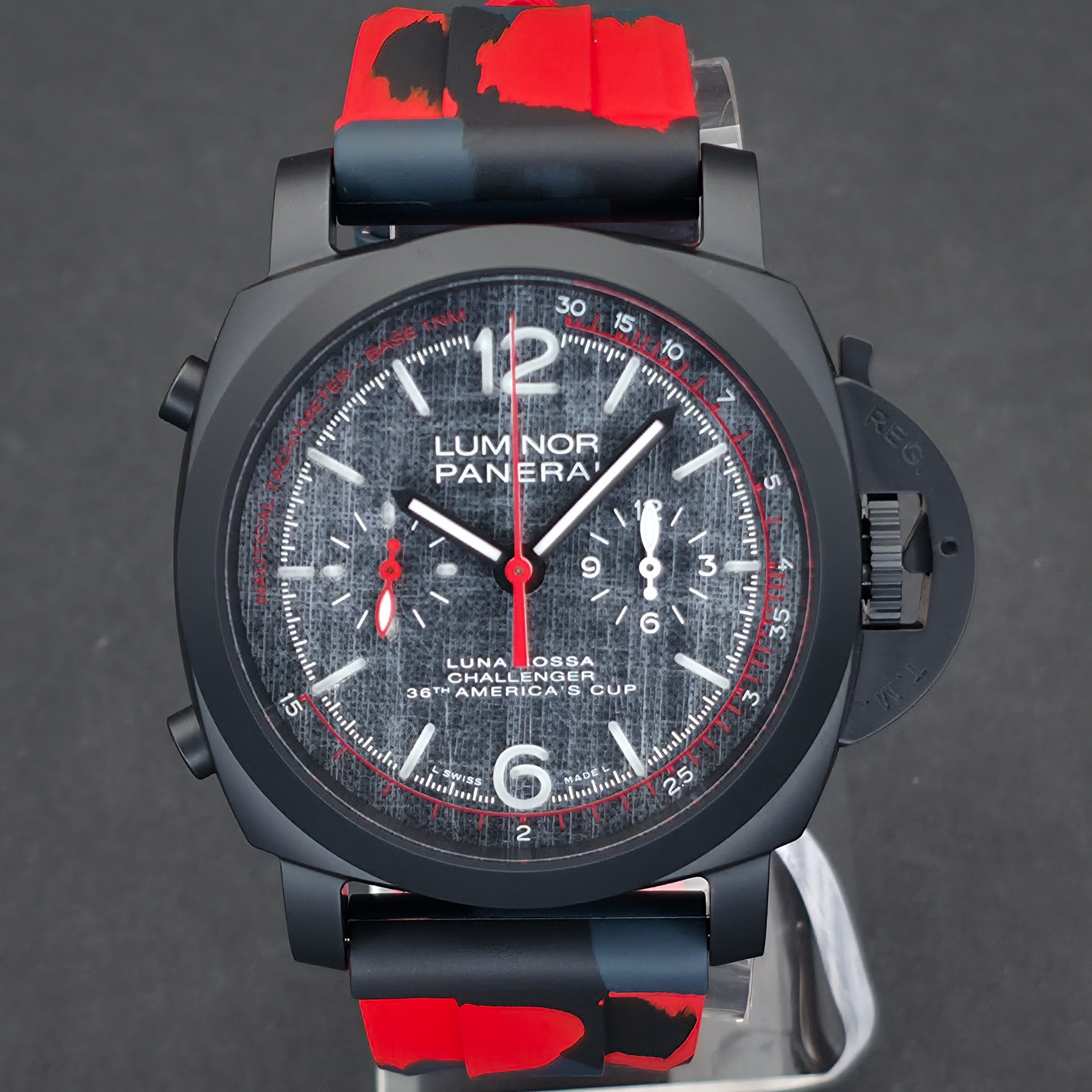 PANERAI LUMINOR LUNA ROSSA CHRONO FLYBACK | REF. PAM01037 | 44MM | GREY DIAL | FULL SET – Image 12