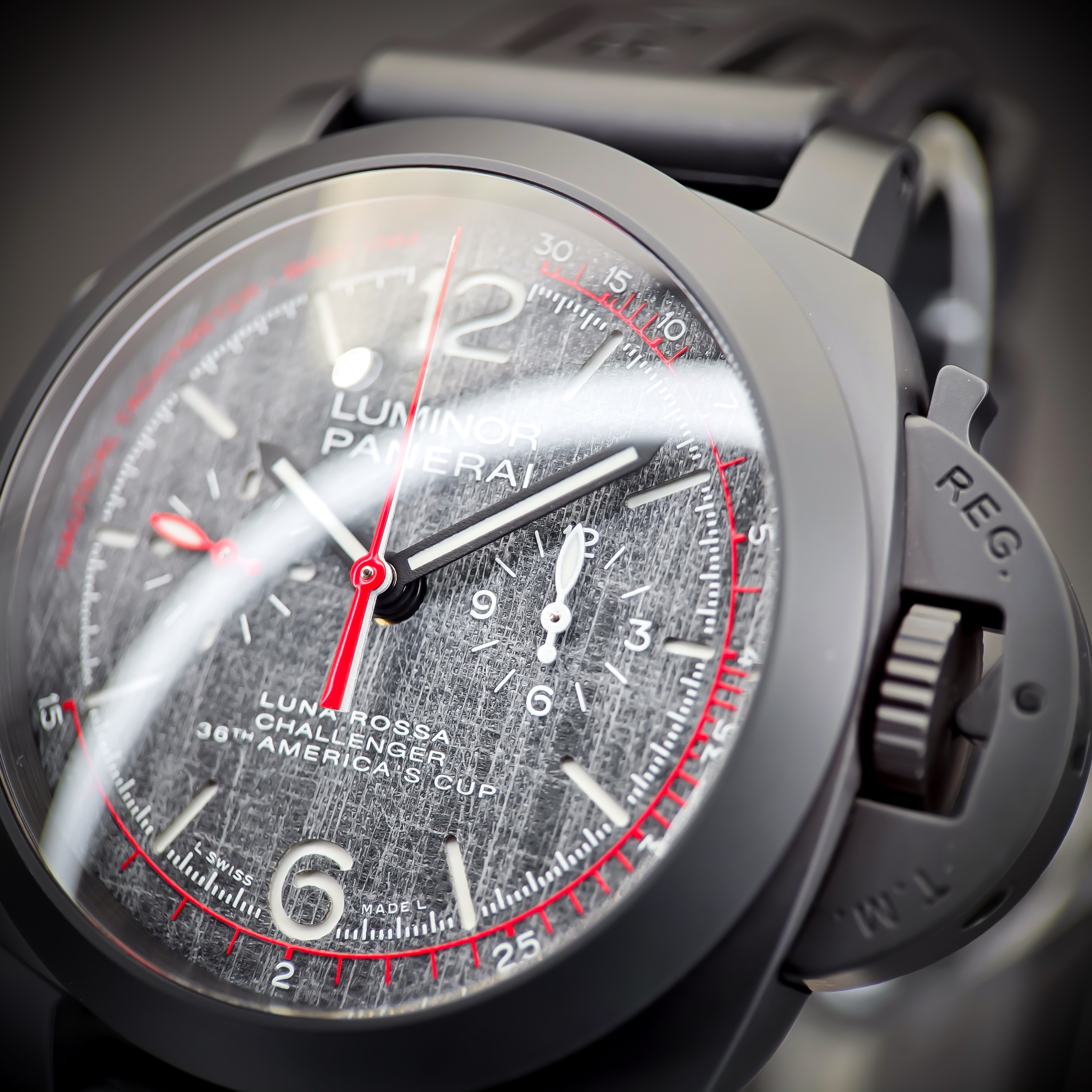 PANERAI LUMINOR LUNA ROSSA CHRONO FLYBACK | REF. PAM01037 | 44MM | GREY DIAL | FULL SET – Image 15