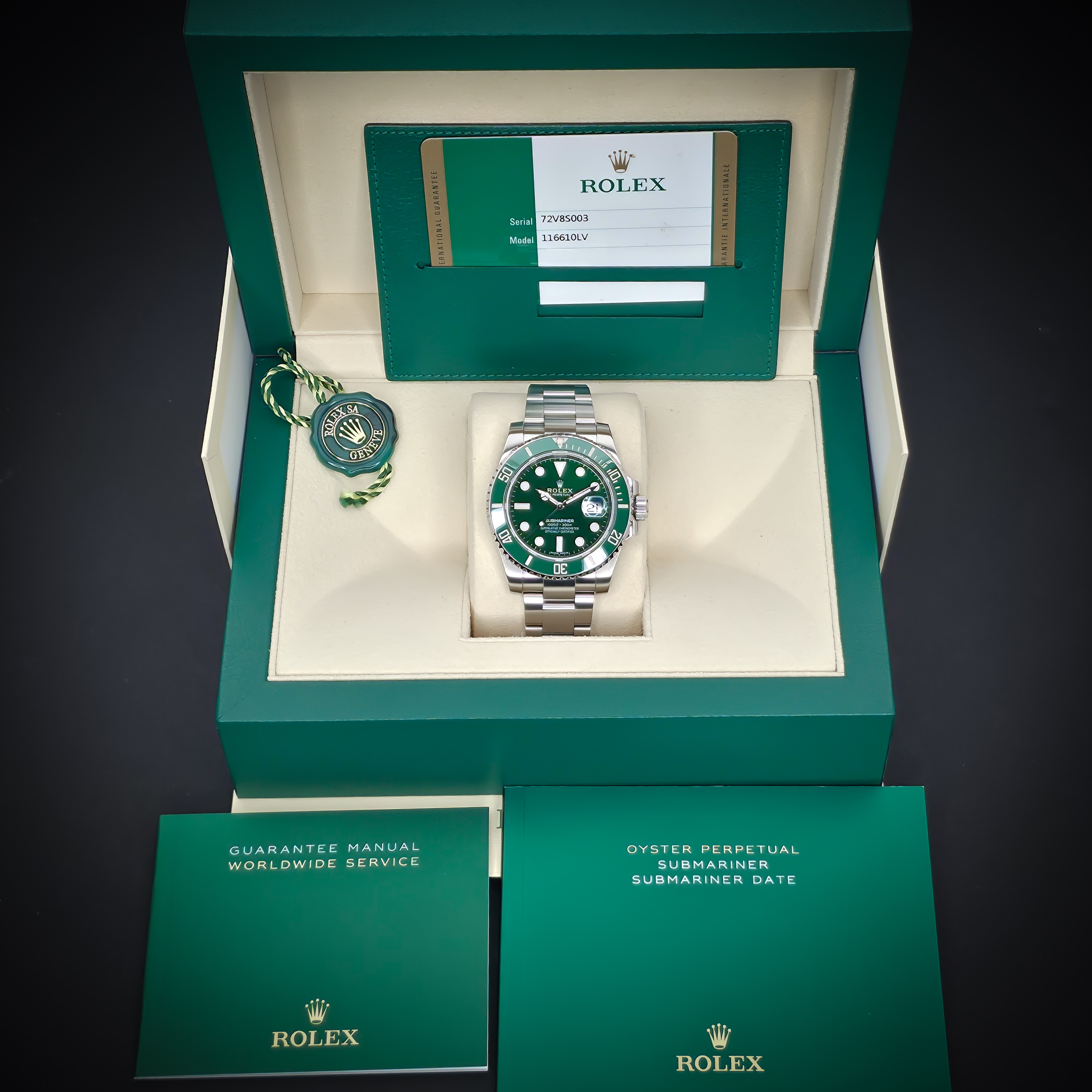 ROLEX SUBMARINER “HULK” | REF. 116610LV | 40MM | 2018 | GREEN DIAL | FULL SET – Image 2