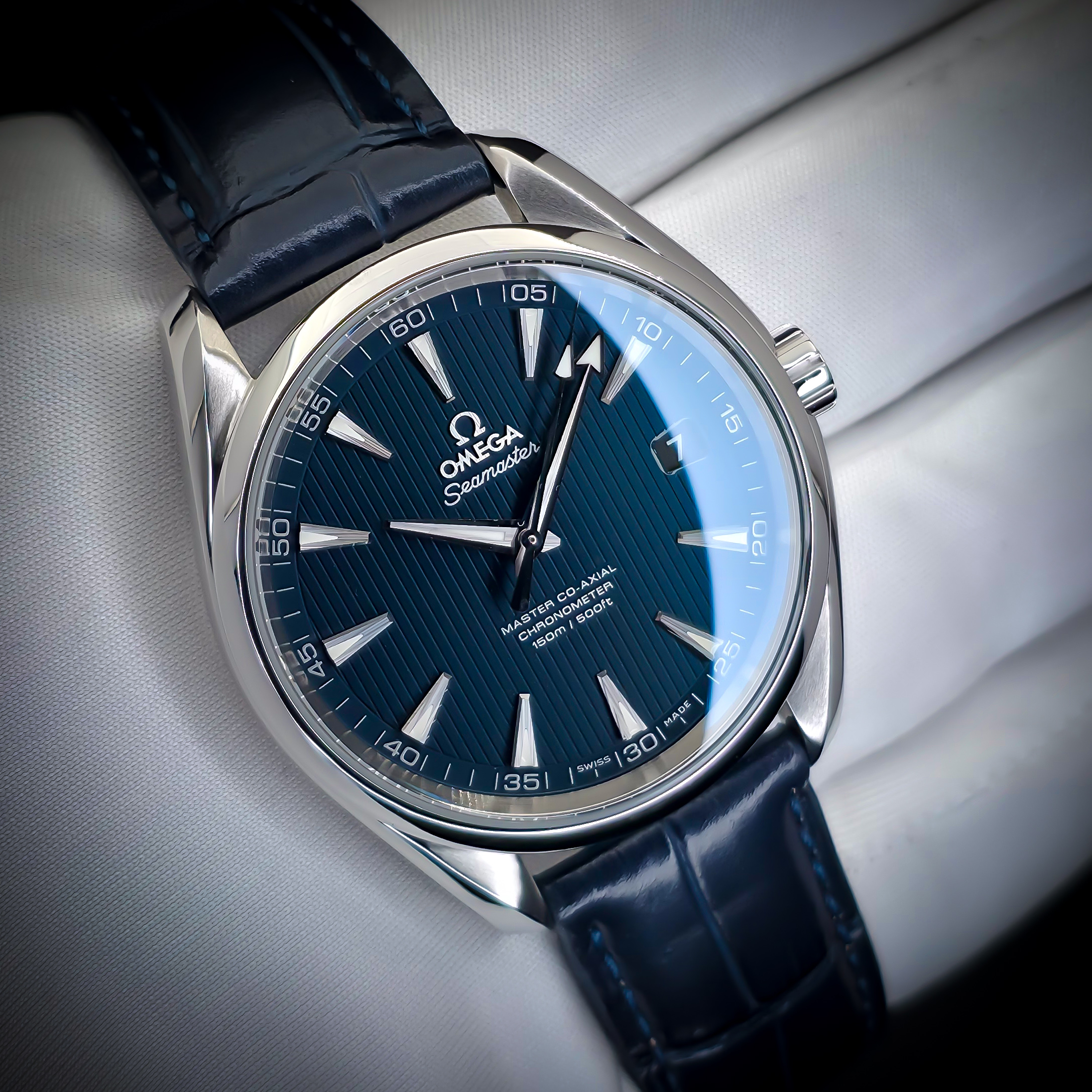 OMEGA SEAMASTER AQUA TERRA | REF. 231.13.42.21.03.001 | BLUE DIAL | BOX & CARD – Image 12