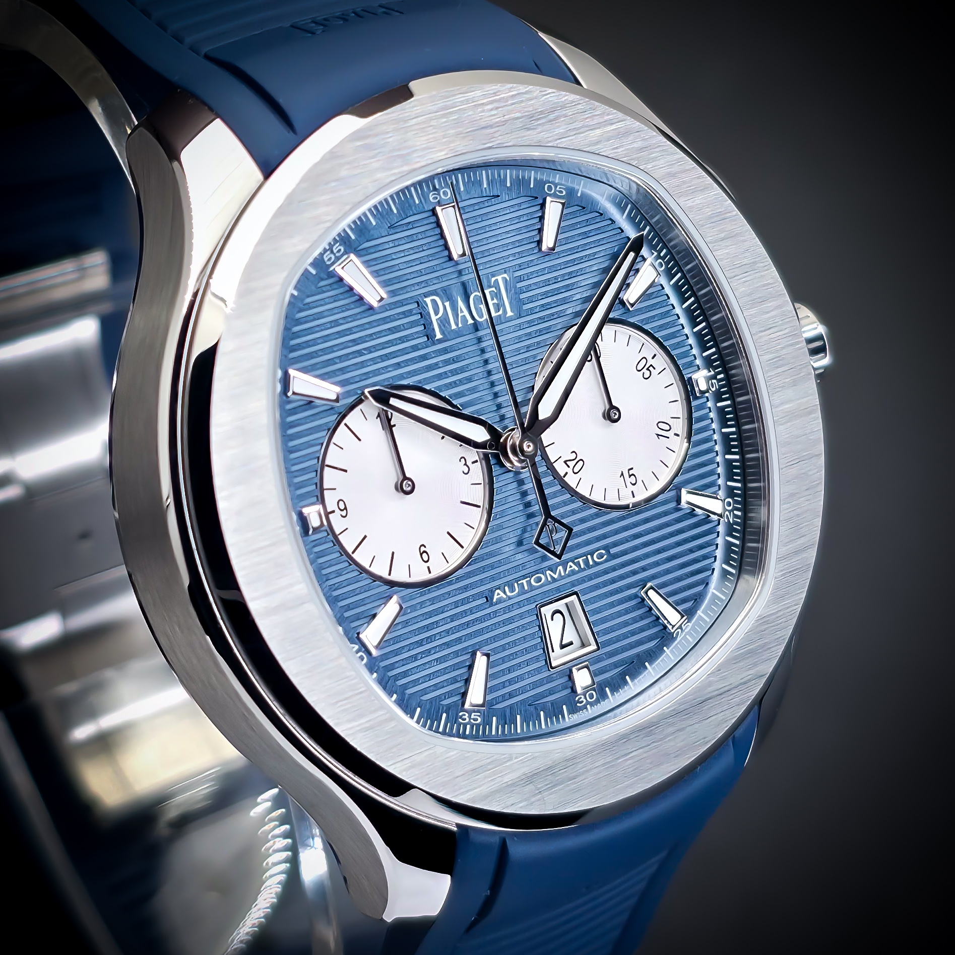PIAGET POLO CHRONOGRAPH | REF. G0A48024 | 42 MM | BLUE DIAL | FULL SET | 2025 – Image 7