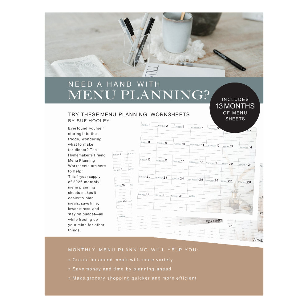 2026 Menu Planning Worksheets – Image 1