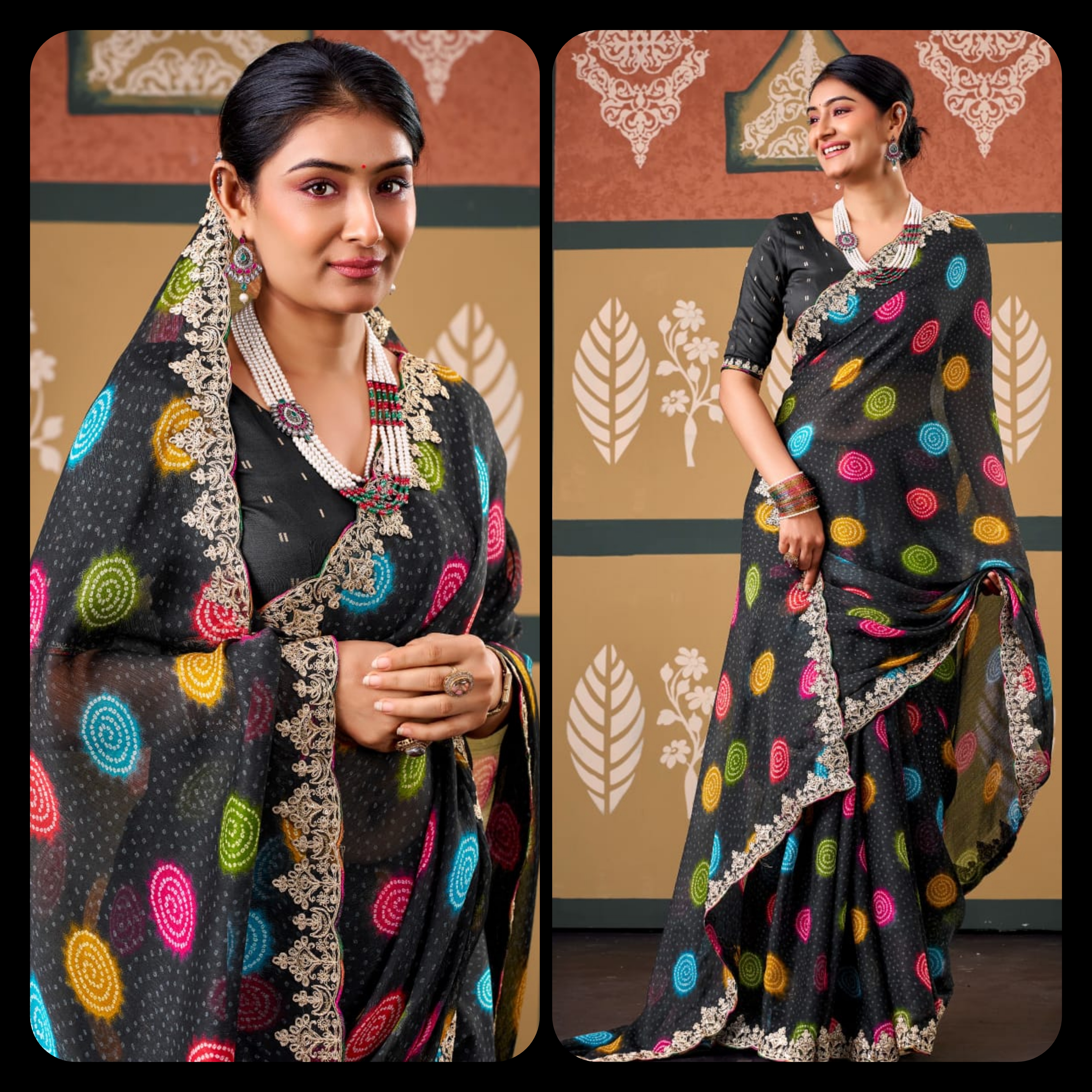 RADHARANI - BANDHEJ FESTIVE SEASON – BLACK