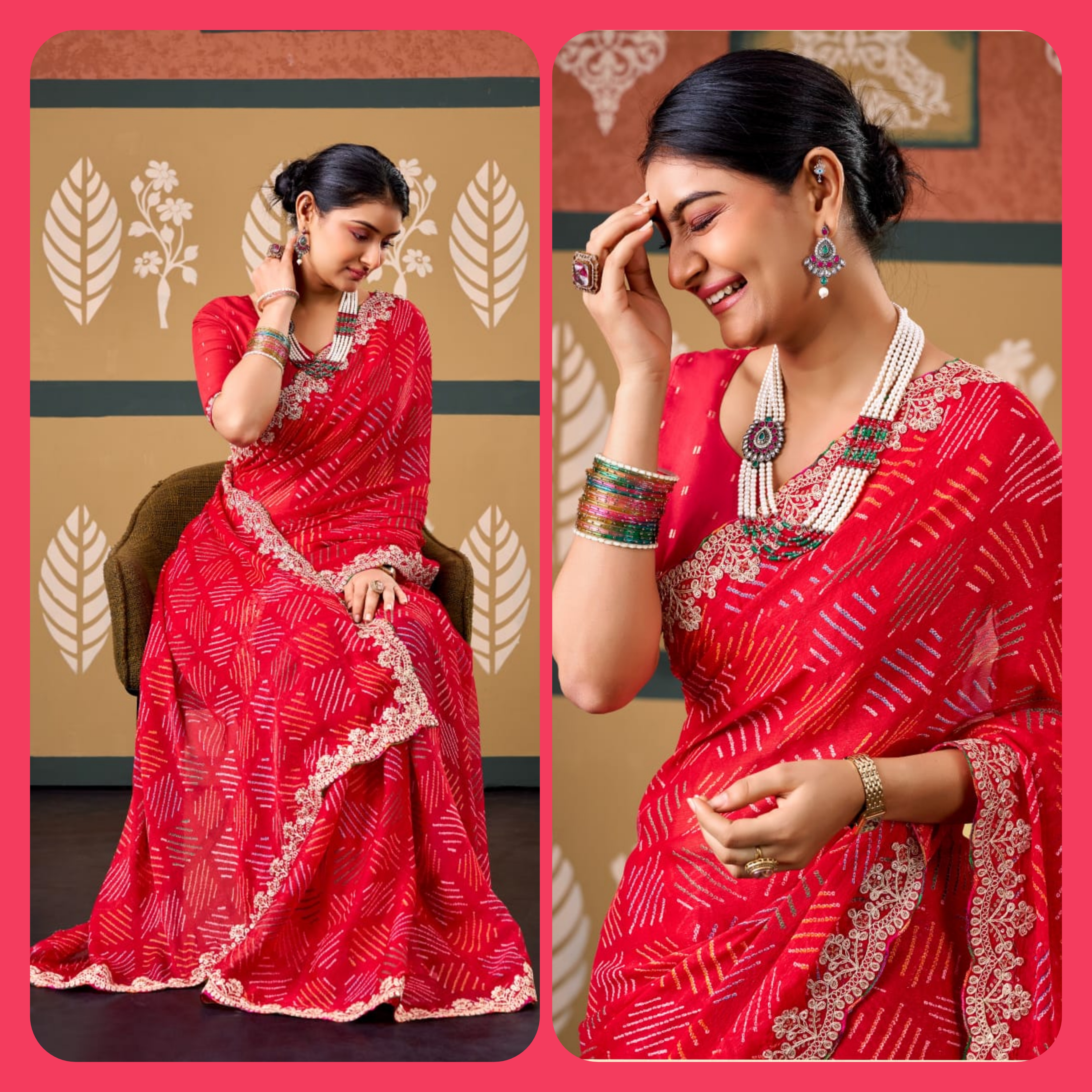 RADHARANI - BANDHEJ FESTIVE SEASON – RED