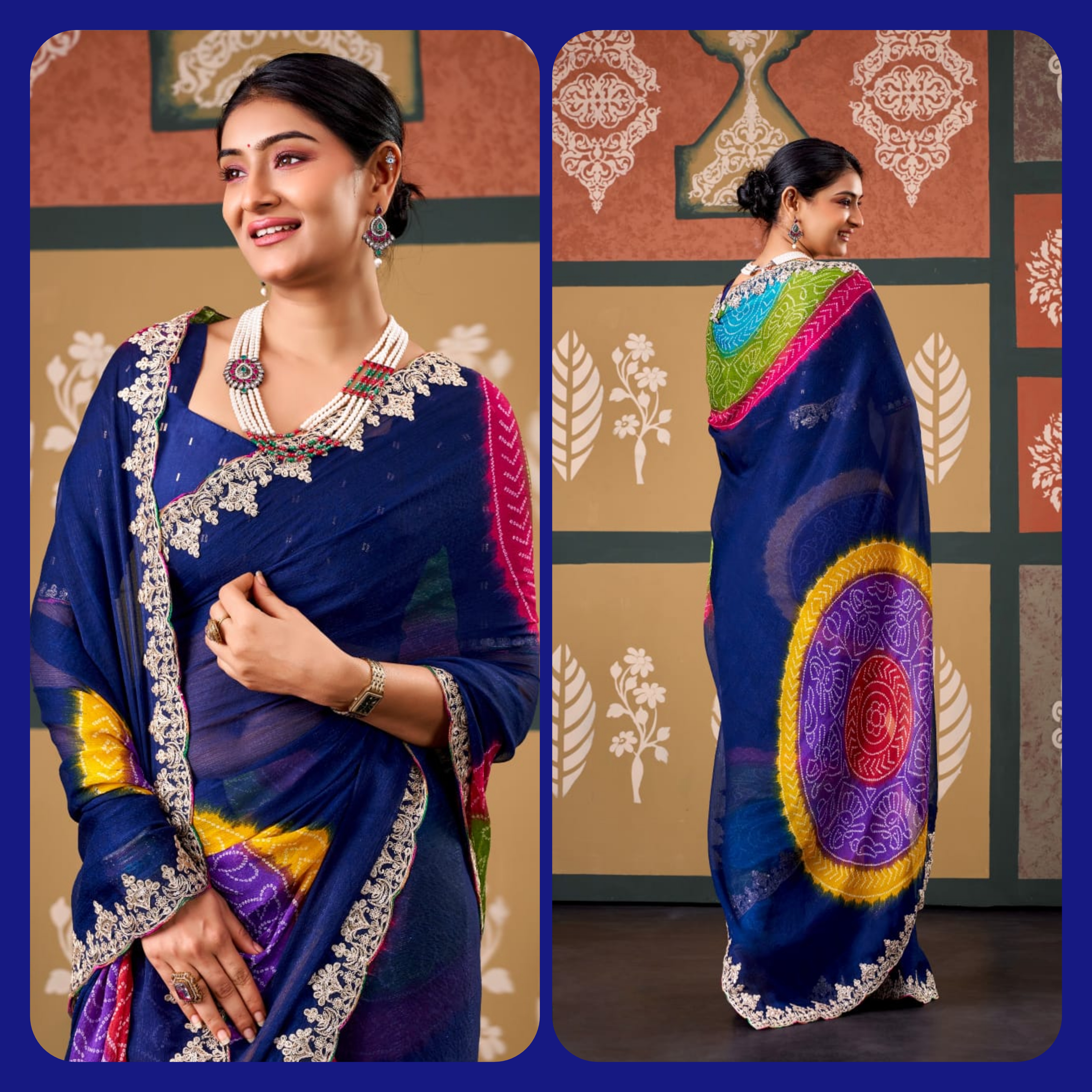 RADHARANI - BANDHEJ FESTIVE SEASON – BLUE