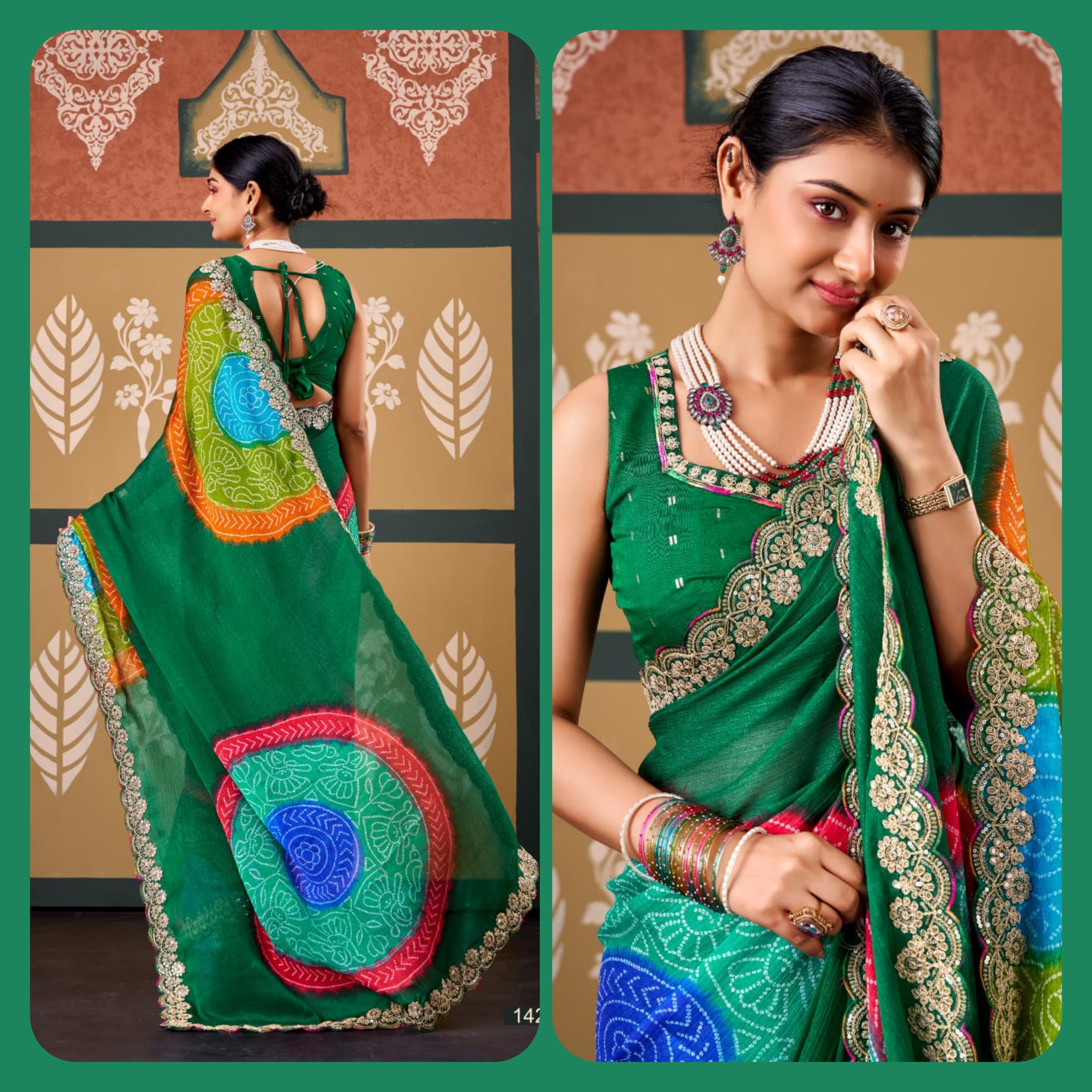 RADHARANI - BANDHEJ FESTIVE SEASON – GREEN