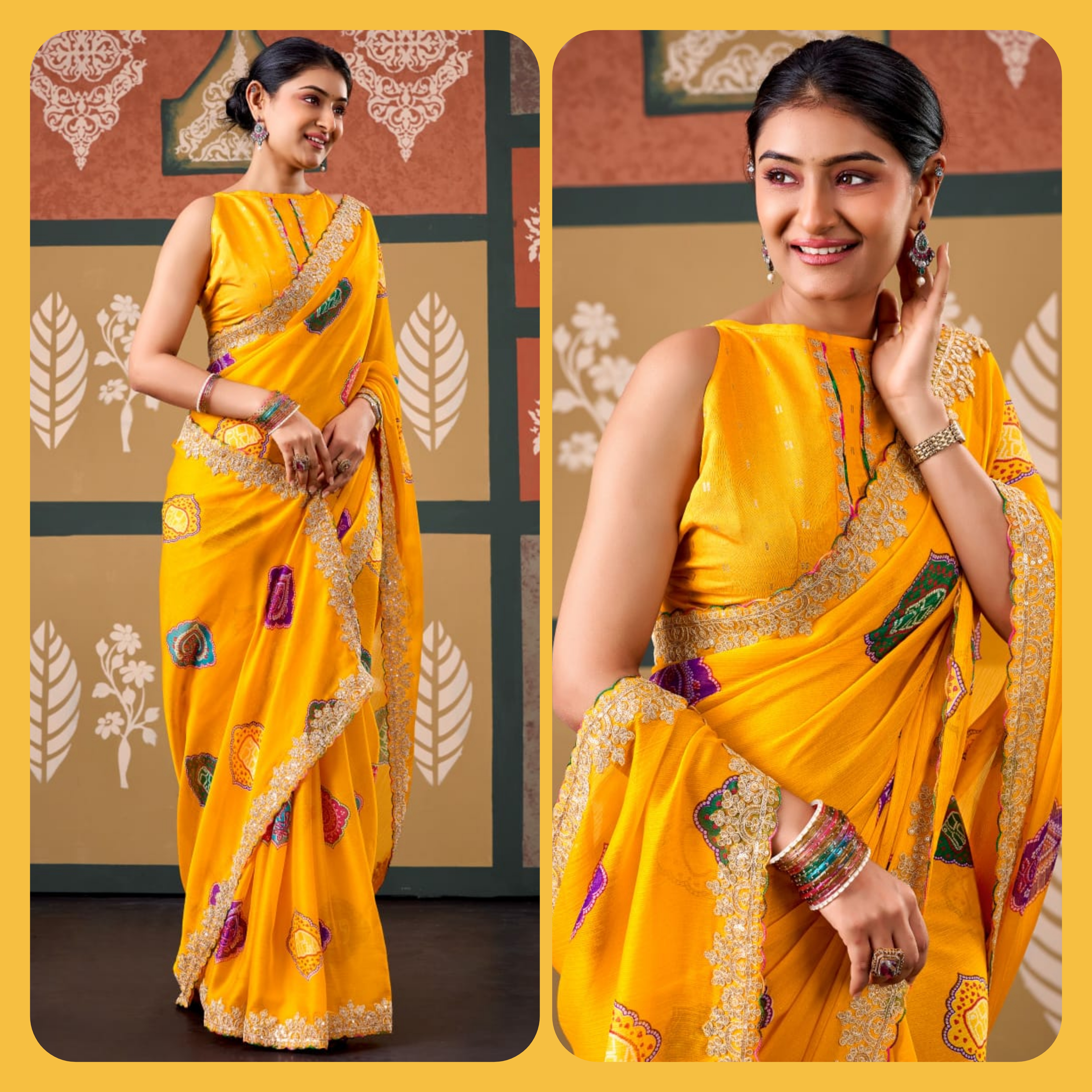 RADHARANI - BANDHEJ FESTIVE SEASON – YELLOW