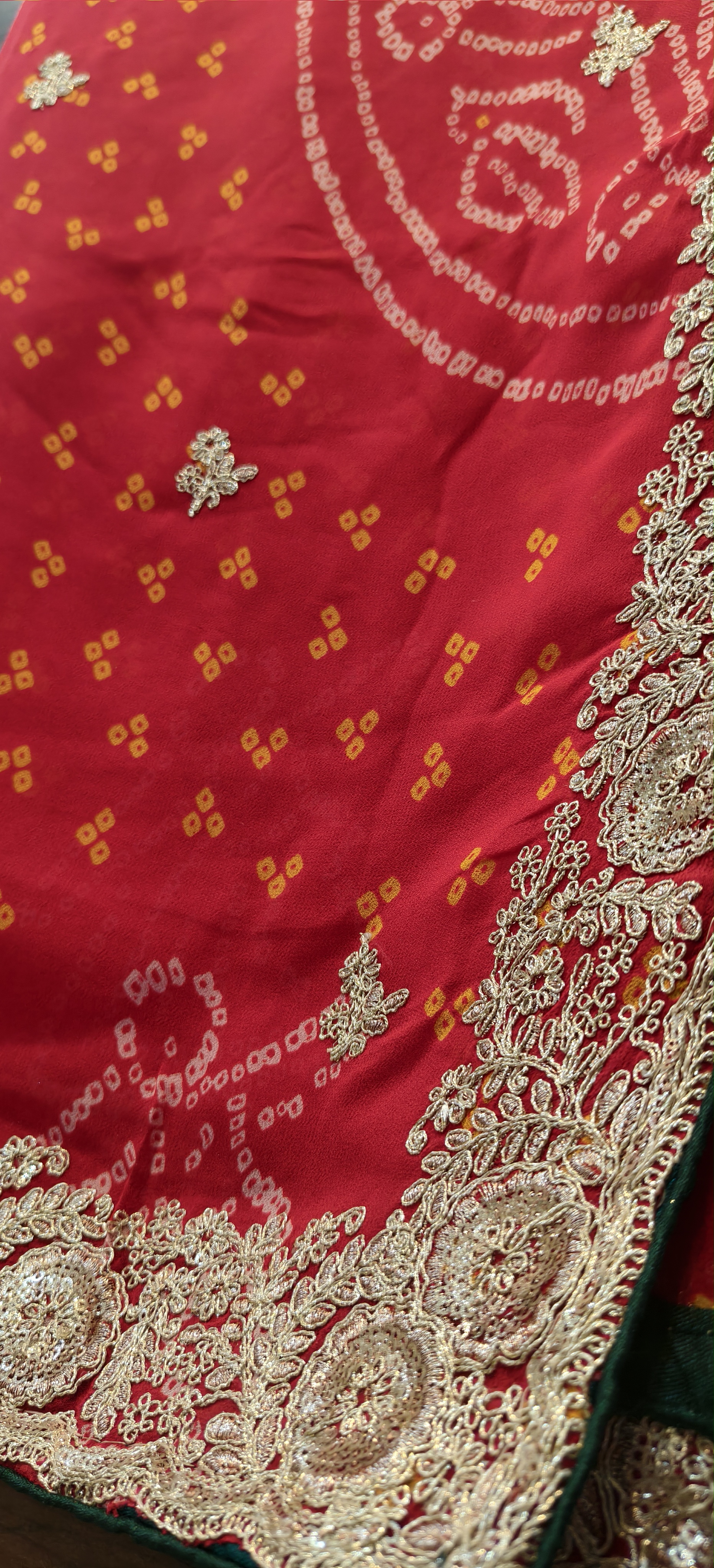 ROYAL BANDHEJ 2- SILVER EMBROIDORY SAREE – Image 2