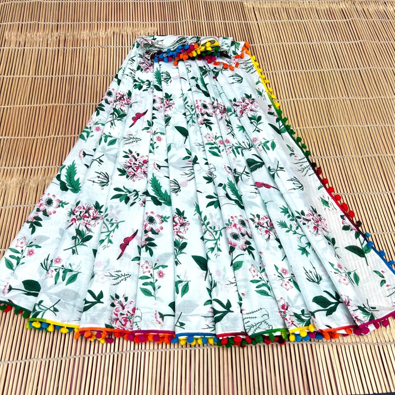 MAL MAL POM POM COTTON SAREE  – 14
