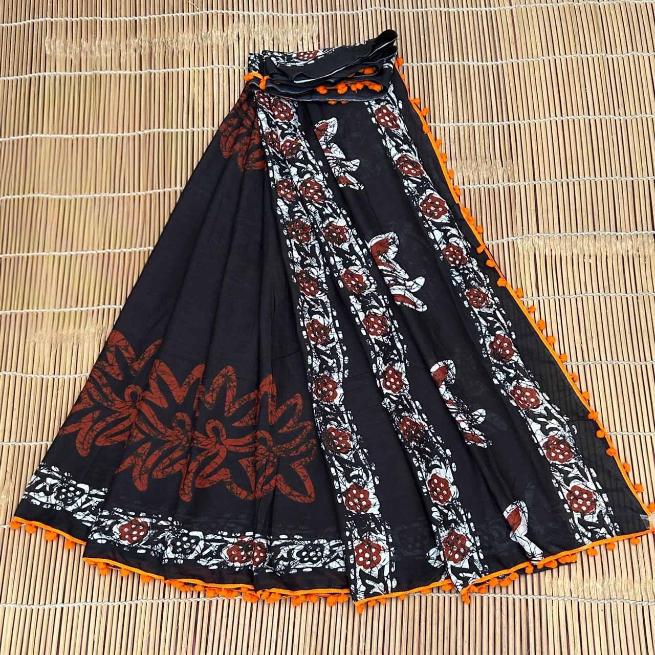 MAL MAL POM POM COTTON SAREE  – 7
