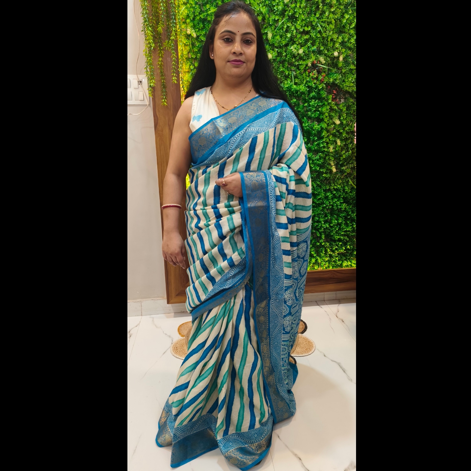 DUAL SHADE LAHARIYA – FIROZI - GREEN
