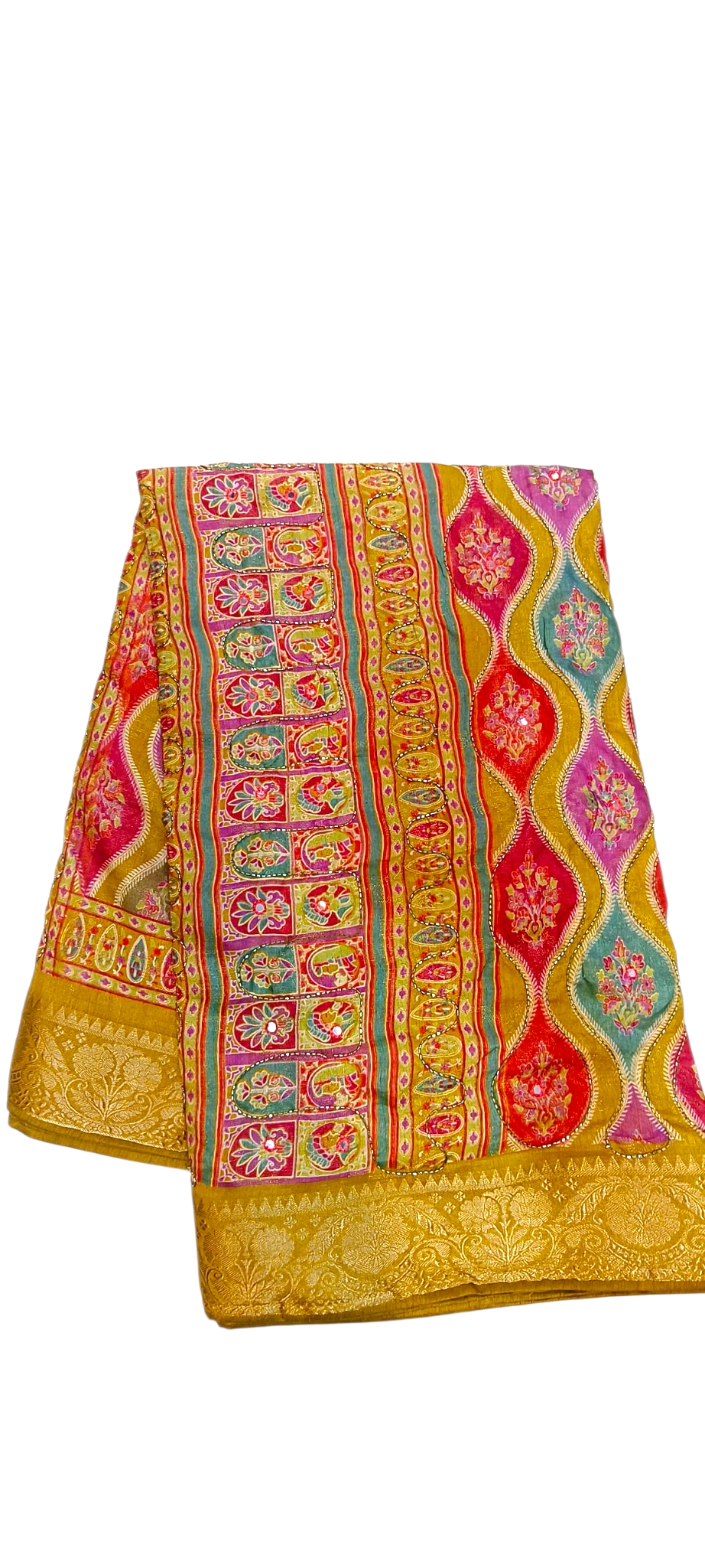 DOLA SILK HANDWORK SAREE – GREEN