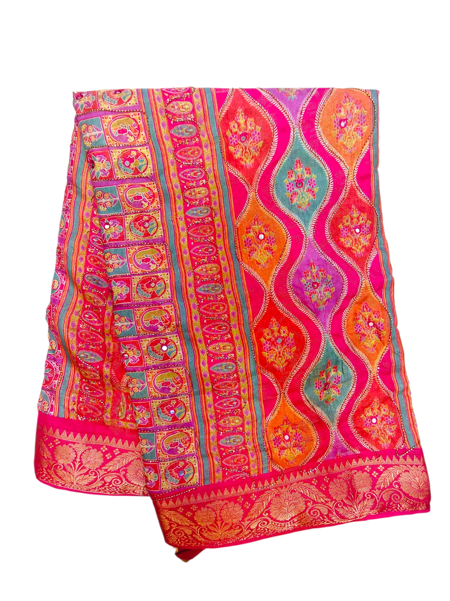 DOLA SILK HANDWORK SAREE – RANI