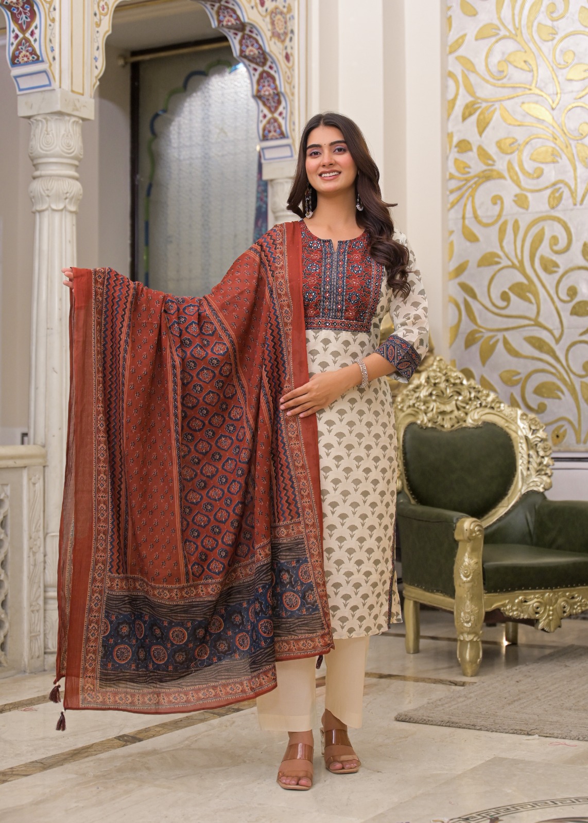 AJRAK PATCHWORK MAL COTTON SUIT – XL-42