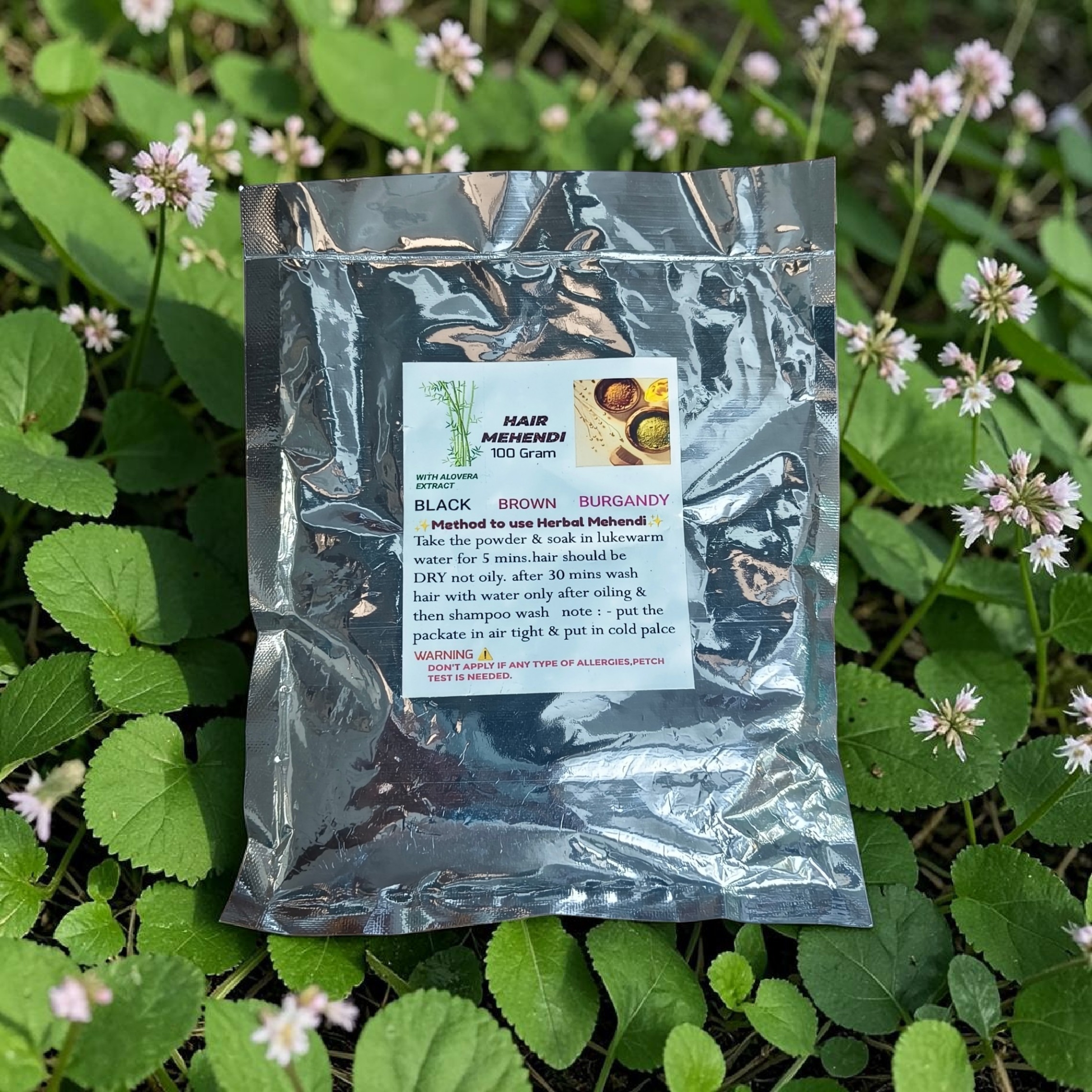 Natural Herbal Hair Mehendi (100g) – BLACK