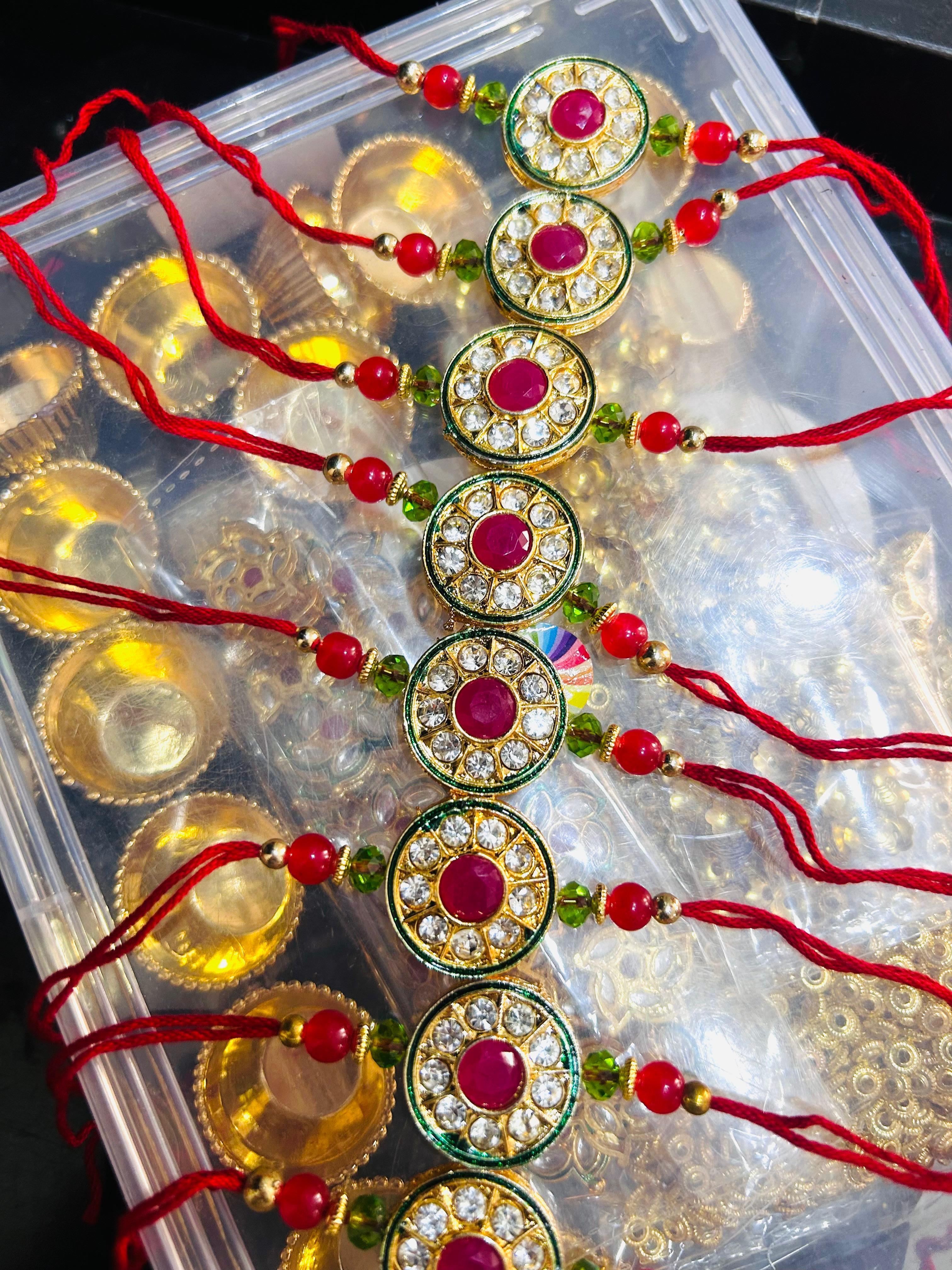 Handcrafted Rakhis Set of 5Pcs – Design 3