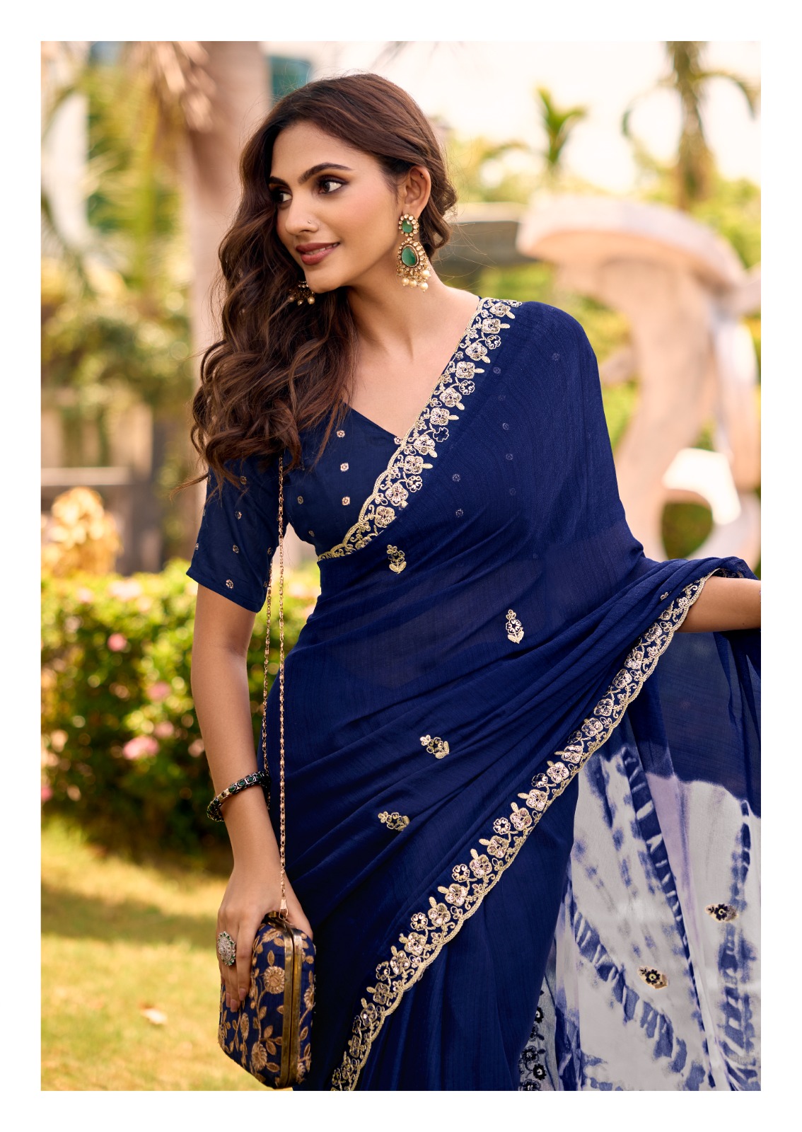 ELEGANT SHIBORI BANDHEJ GEORGETTE- PREBOOKING  – Image 5
