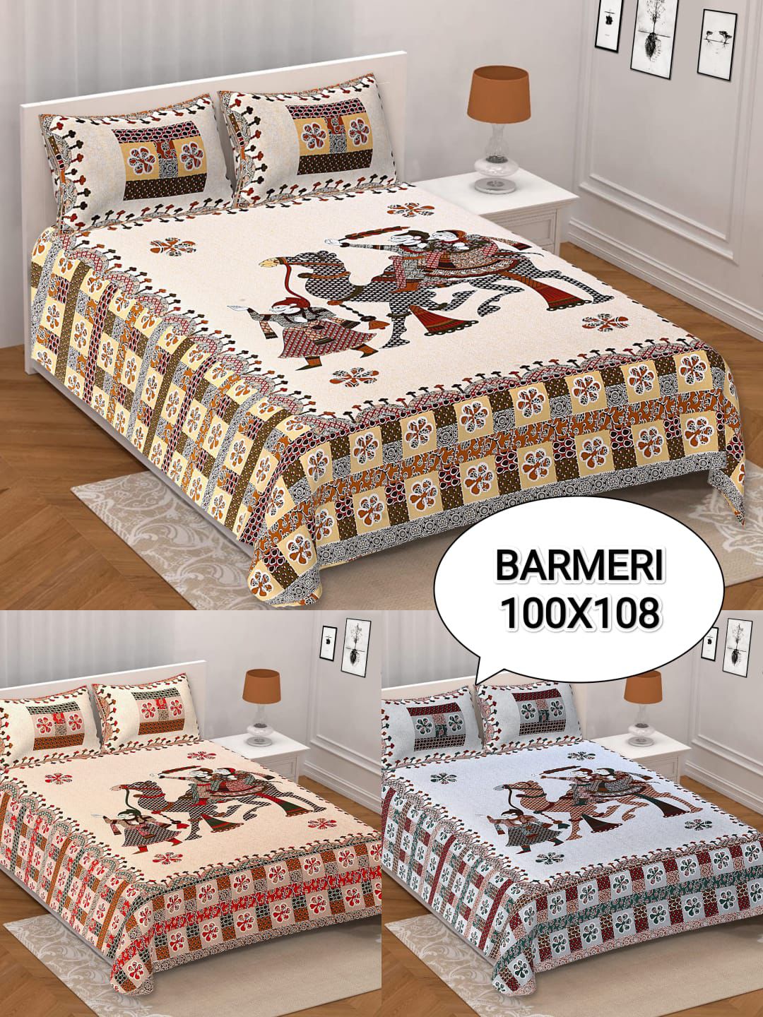 PURE COTTON BARMERI PRINT BEDSHEET B – Image 2