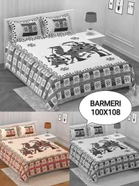 PURE COTTON BARMERI PRINT BEDSHEET B – CREAM