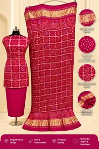 Pure Modal Gajji Ghatchola Unstiched Suit – Rani