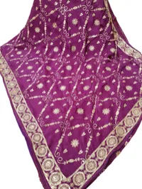 HO Silk Jaal Handwork – PURPLE