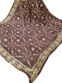 HO Silk Jaal Handwork – BROWN