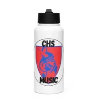 Stainless steel water bottle with a straw lid – Image 1