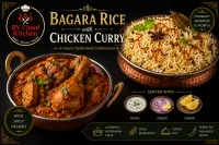 Bagara Rice with chicken curry – Image 2