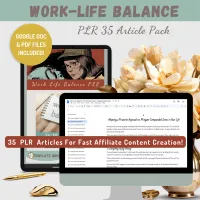 Work Life Balance | 35 Article PLR Pack – Image 1