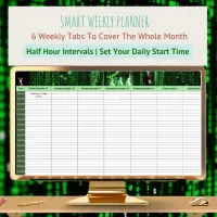 Matrix Themed Smart Weekly Planner – Image 3