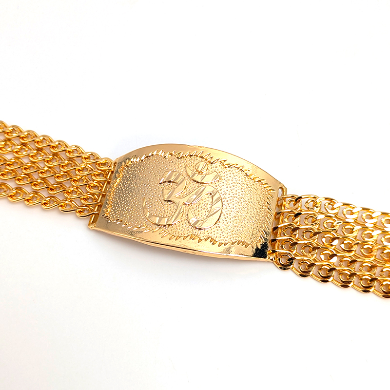 Om Gold Hand Band – Image 1