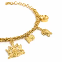 Trinidad Plain Charm Gold Bracelet – Image 3