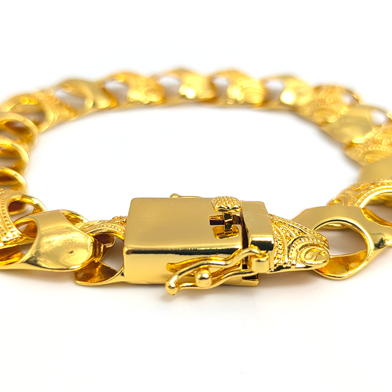 1 Inch EP Block Link Hand Band Gold – Image 2