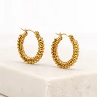 Small Mixed Gold Hoop Earrings – Image 2