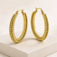 Large Mixed Gold Hoop Earrings – Image 2