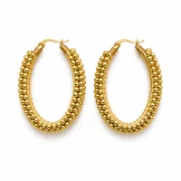 Large Mixed Gold Hoop Earrings – Image 1