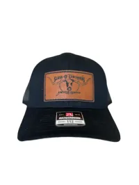 Leather Patch Trucker Cap - Black – Image 3