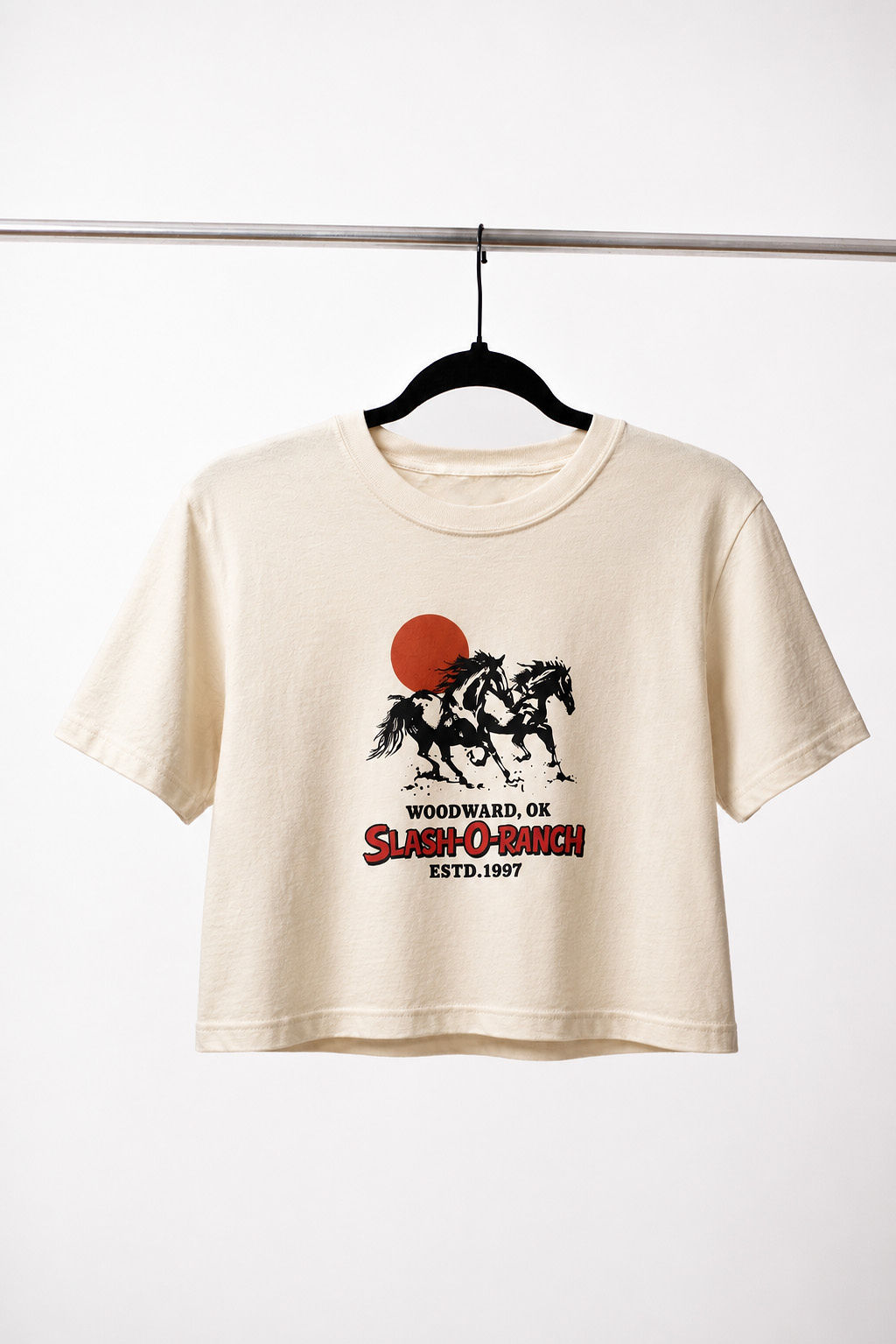 Slash-O Ranch Classic Boxy Tee - Cream – S