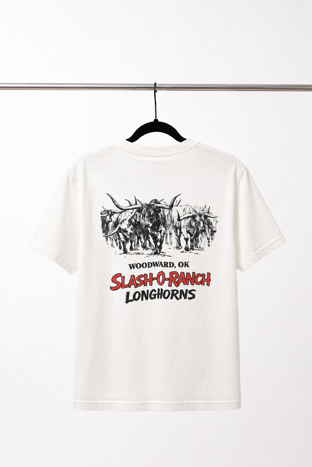 Longhorn Stampede Tee - White – M
