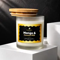 Mango & Coconut Milk Coconut Wax Candle – 8 oz – Image 1