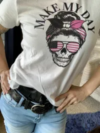 Make My Day - WGOAA Unisex t-shirt w/sleeve print – Image 2