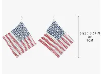Americana Mesh Flag Drop Earrings – Image 2