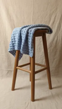 Blue Beetle Waffle Baby Blanket – Image 2