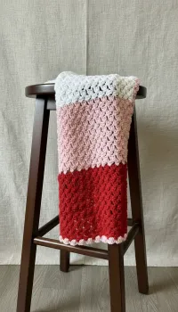 Leaf Beetle Ombre Pink Baby Blanket – Image 1