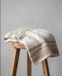Fen Wainscot Moth Tan Gradient Baby Blanket – Image 2