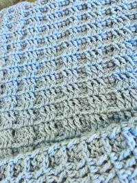 Blue Beetle Waffle Baby Blanket – Image 3